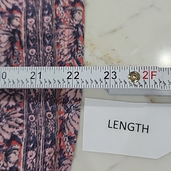 Lucky Brand Ruffle top boho 3/4 sleeve cotton and modal floral Medium - Picture 9 of 9